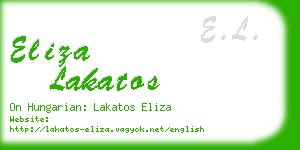 eliza lakatos business card